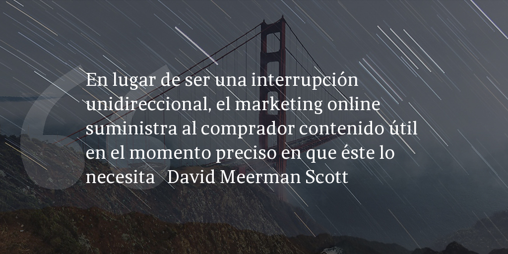 Frase de inbound marketing de David Meerman Scott