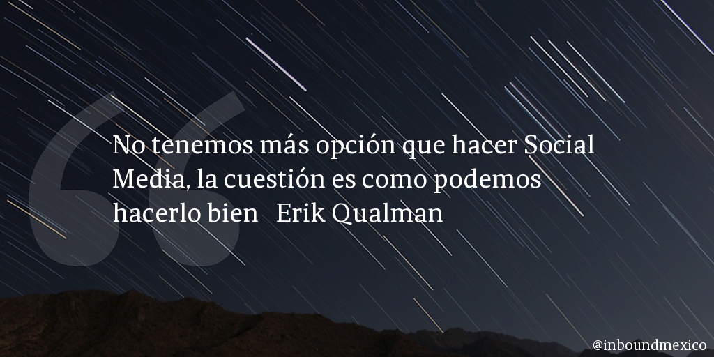 Frase de inbound marketing de Erik Qualman