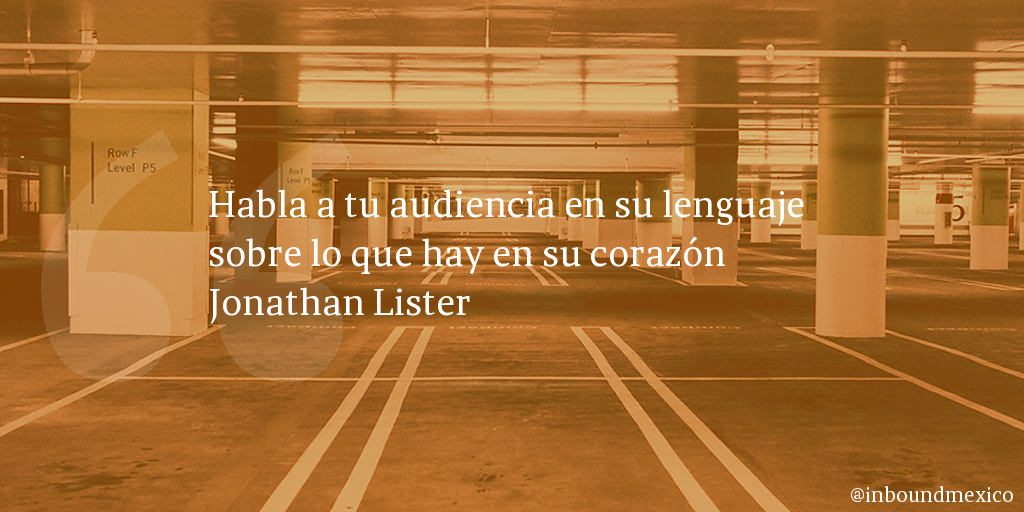 Frase de inbound marketing de Jonathan Lister
