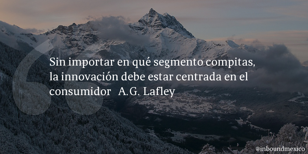 Frase de inbound marketing de A.G. Lafley