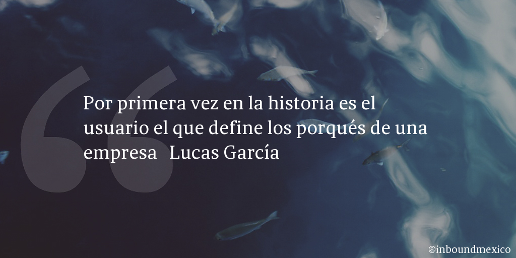 Frase de inbound marketing de Lucas García