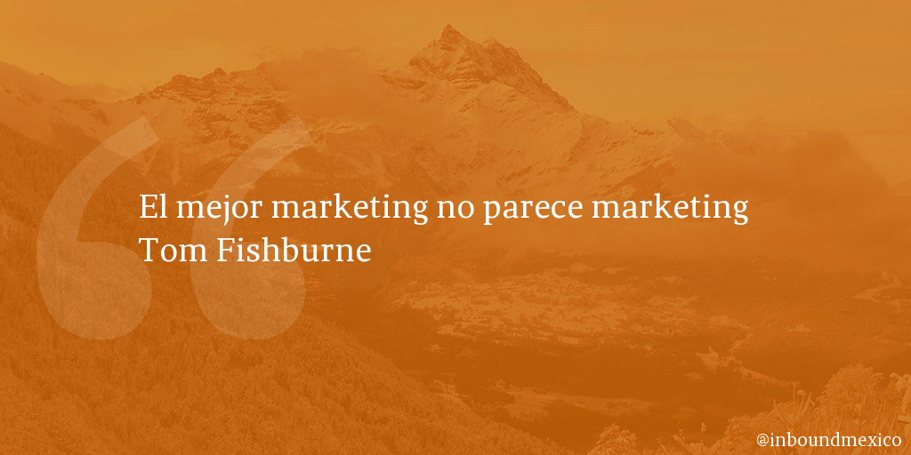 Frase de inbound marketing de Tom Fishburne