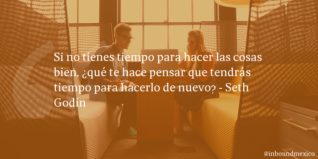 Frase de inbound marketing de Seth Godin