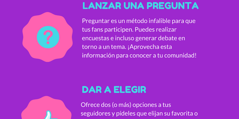 [Infografía] 5 acciones de participación para crear engagement en Facebook