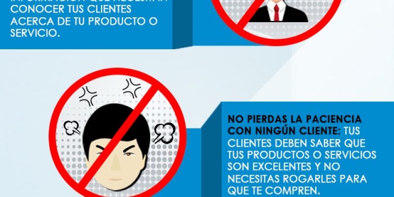 [Infografía] Los 6 NO en el momento de vender