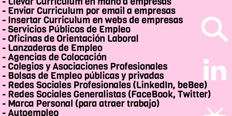 [Infografía] 30 canales para la Búsqueda de Empleo