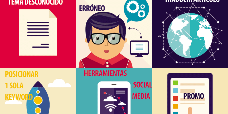 [Infografía] 10 malas ideas para escribir un artículo en un Blog