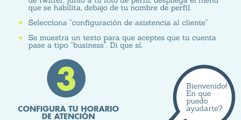 [Infografía] 3 Pasos para añadir tu horario de atención al cliente en Twitter