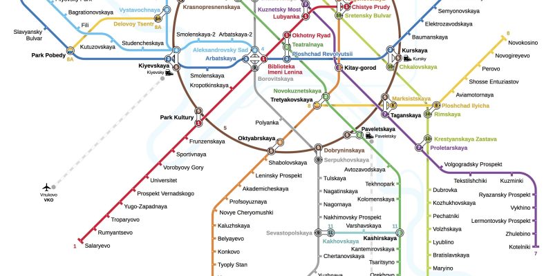 [Infografía] Plano del Metro de Moscú / Moscow subway